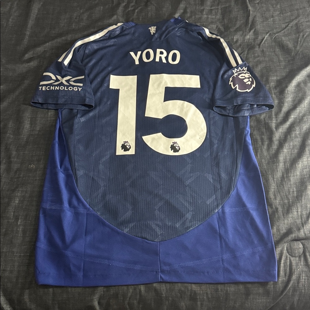 Manchester United #15 Leny Yoro 2024-25 Adidas Away Player Edition Jersey